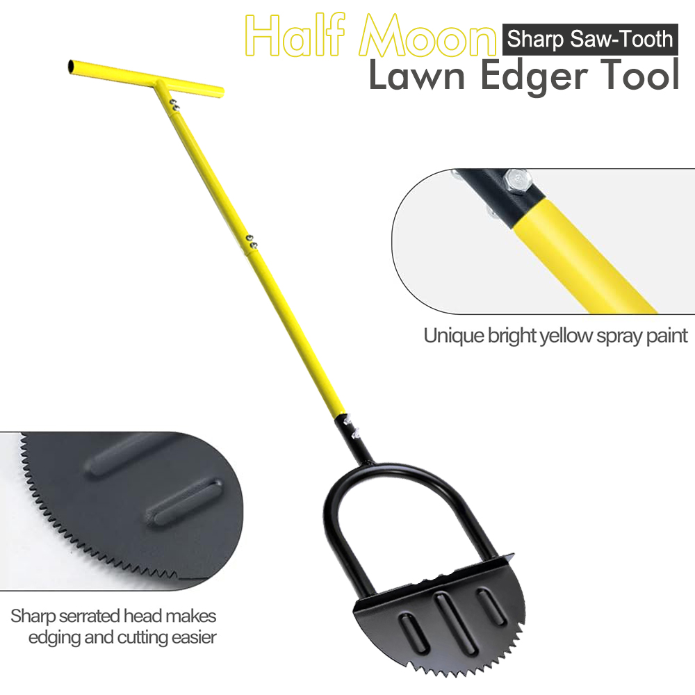 Gardening Tools Edger - Manuel çelik Lawn çim kürek yarım