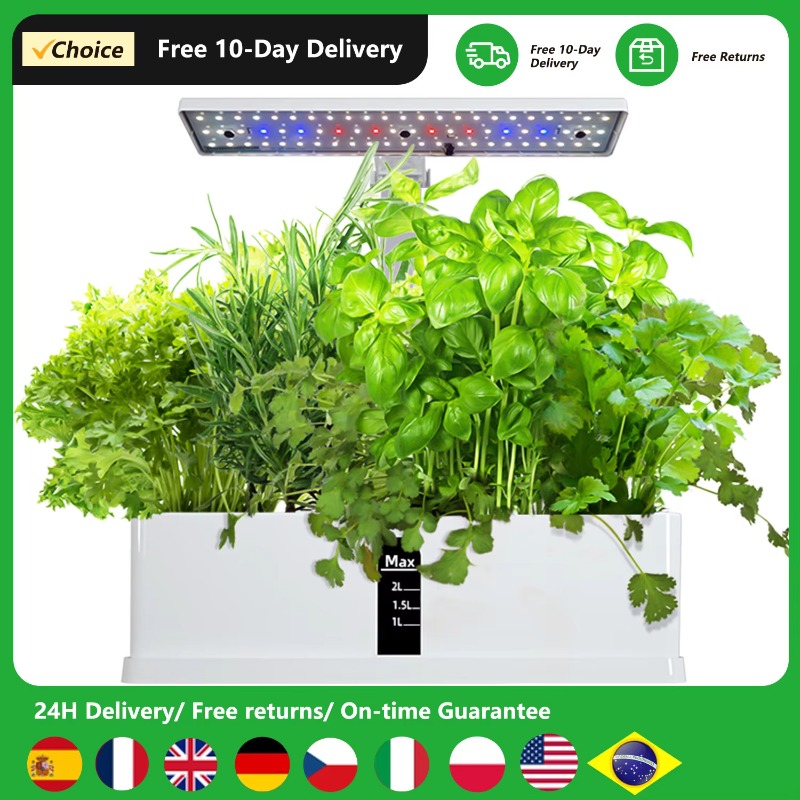 Led Grow Light - 9 Bölmeli Akıllı Hidroponik Yetiştirme Sistemi