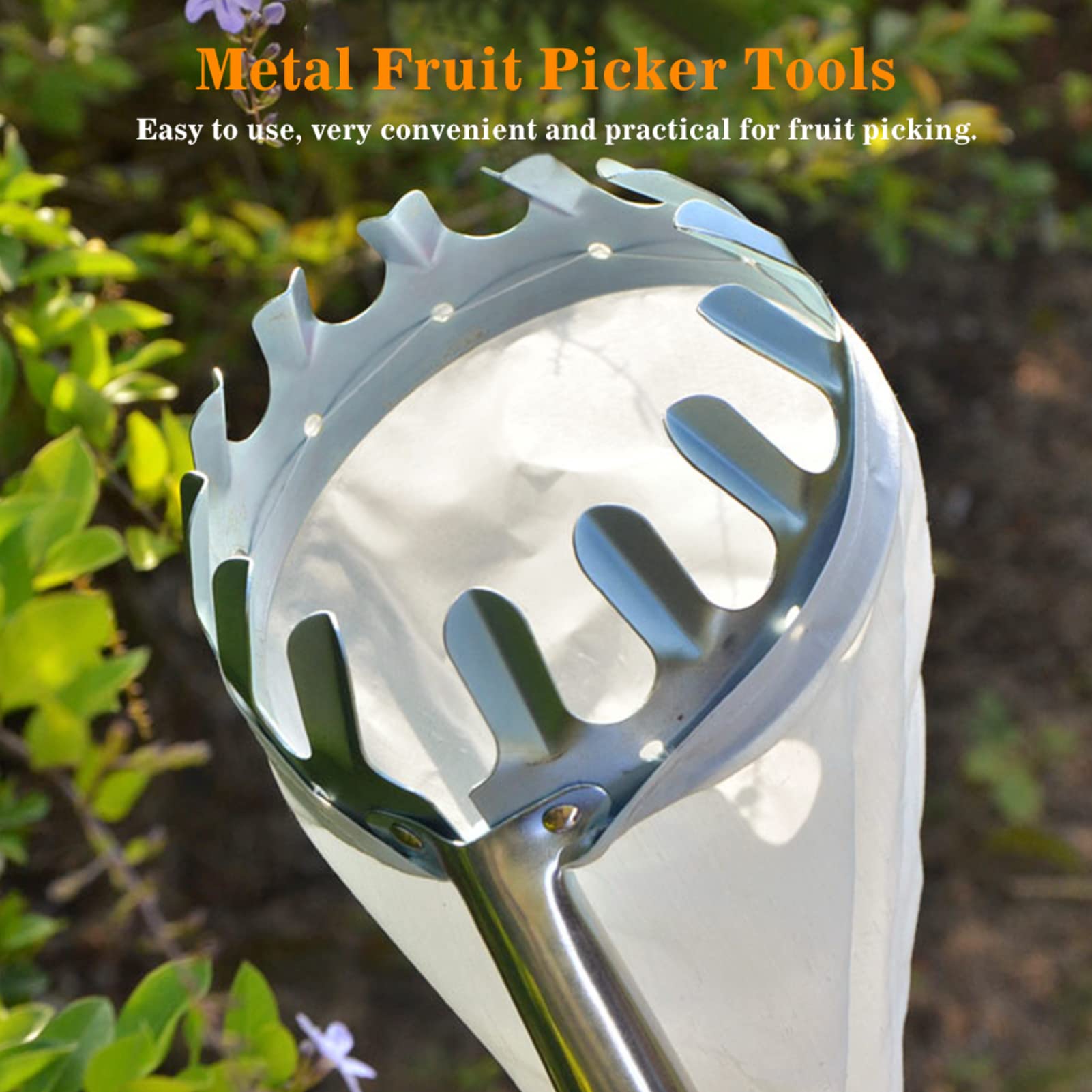Gardening Tools Basket - 1 adet Meyve Toplayıcı Aracı, Metal