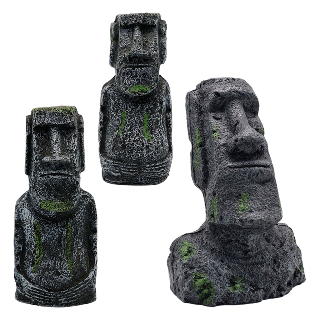 Akvaryum Moai Heykelleri Paska - Aquaponics Fish Tank incelemesi ve fiyatı