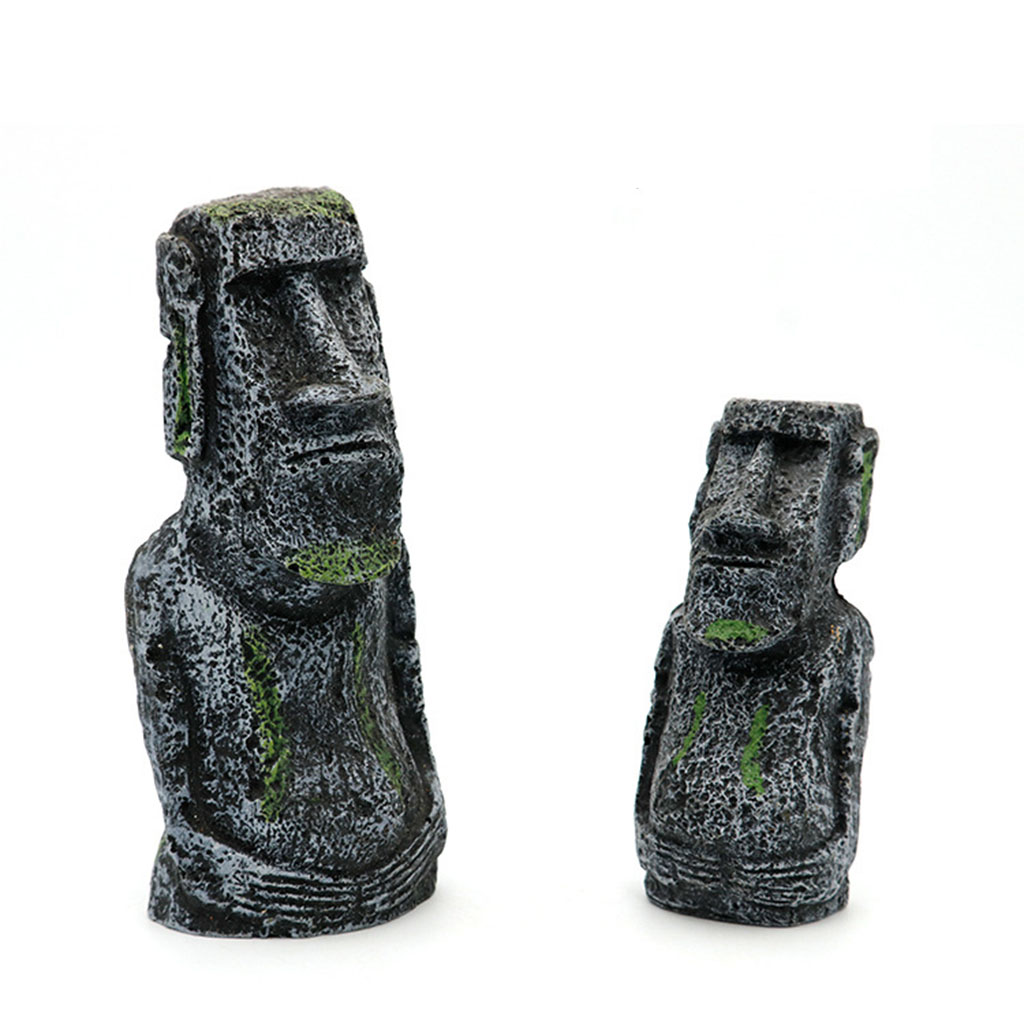 Akvaryum Moai Heykelleri Paska - Aquaponics Fish Tank incelemesi ve fiyatı