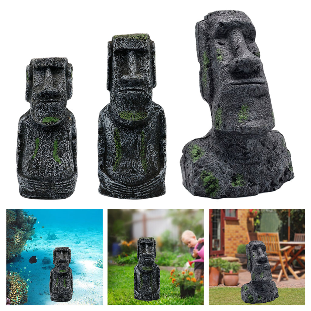 Akvaryum Moai Heykelleri Paska - Aquaponics Fish Tank incelemesi ve fiyatı