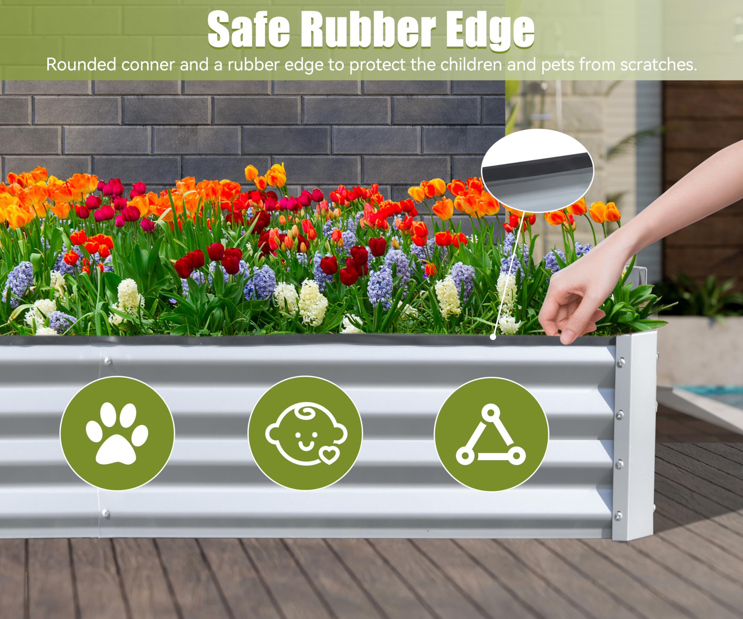 6x3x1ft Galvanizli Yükseltilmi - Raised Bed Planter Box incelemesi ve fiyatı