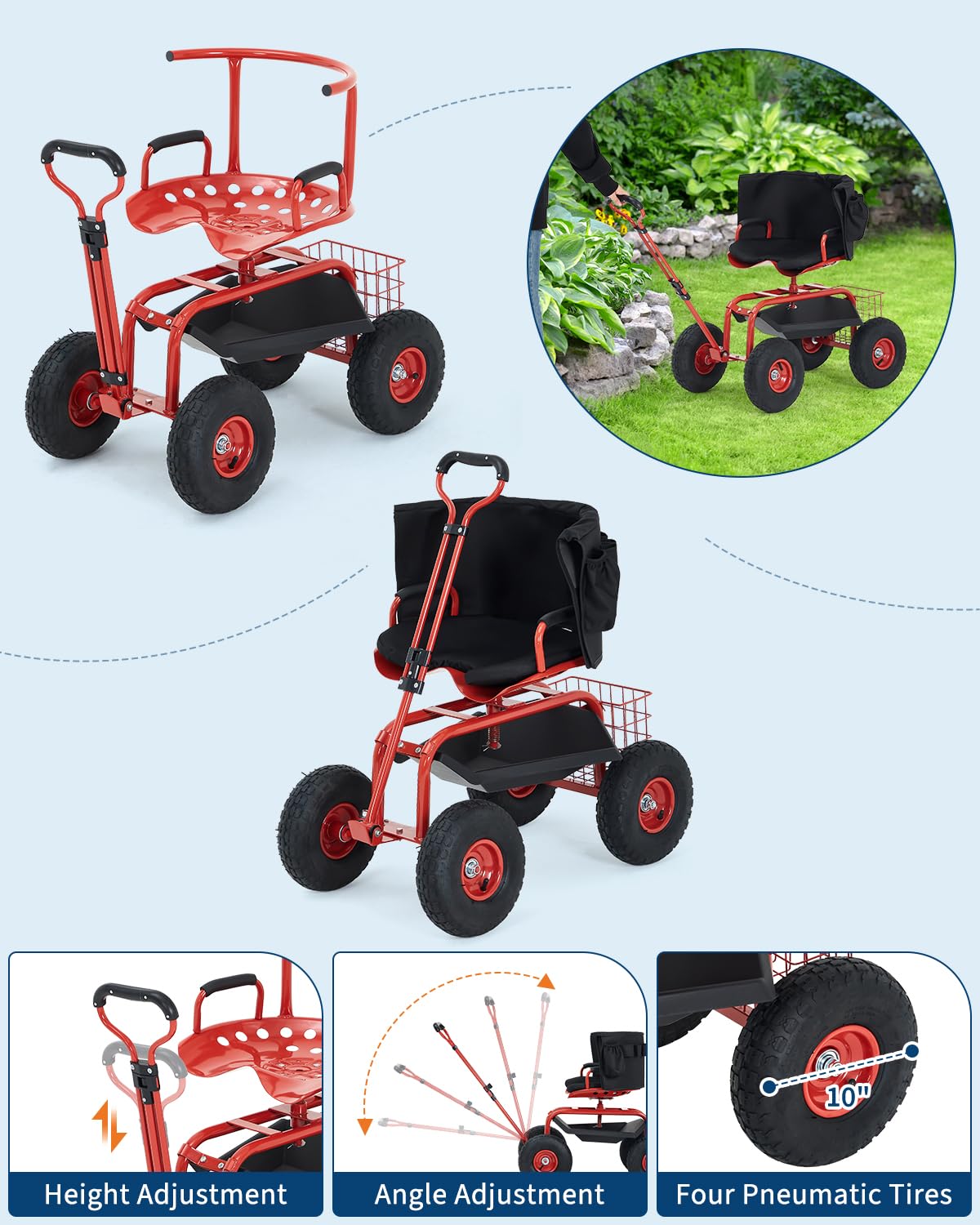 Ağır Hizmet Tipi Bahçe Arabası - Gardening Tools Basket incelemesi ve fiyatı