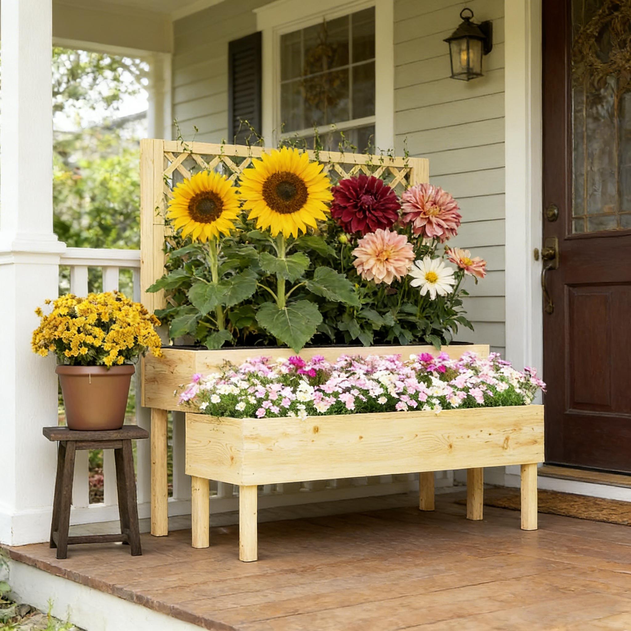 Yükseltilmiş Veranda Saksı Kut - Raised Bed Planter Box incelemesi ve fiyatı
