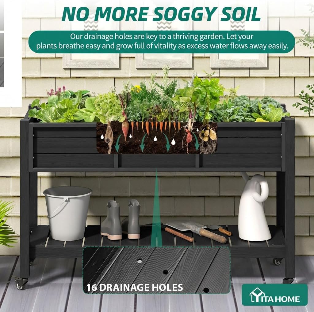 Tekerlekli Yükseltilmiş Bahçe  - Raised Bed Planter Box incelemesi ve fiyatı
