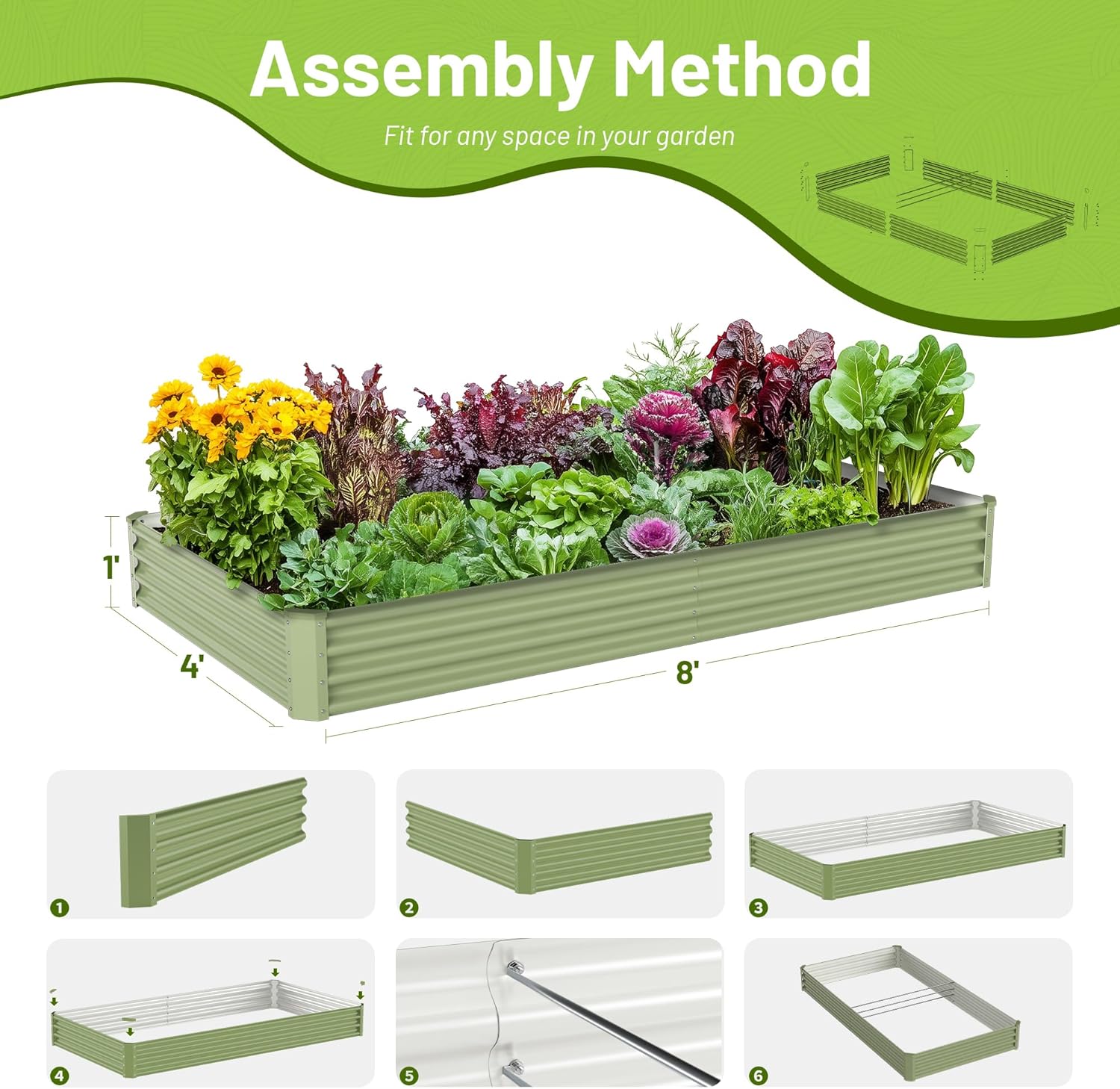 Açık Hava Sebze Bahçesi Metal  - Raised Bed Planter Box incelemesi ve fiyatı