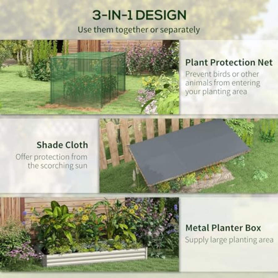 7,3 x 3,4 x 1 ft Galvanizli Yü - Raised Bed Planter Box incelemesi ve fiyatı